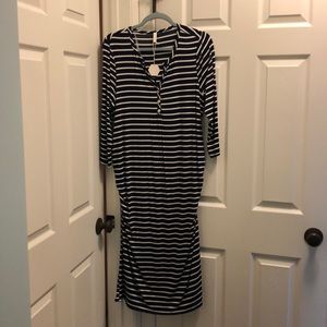 ❤️sale❤️ Pink Blush navy/white striped maternity